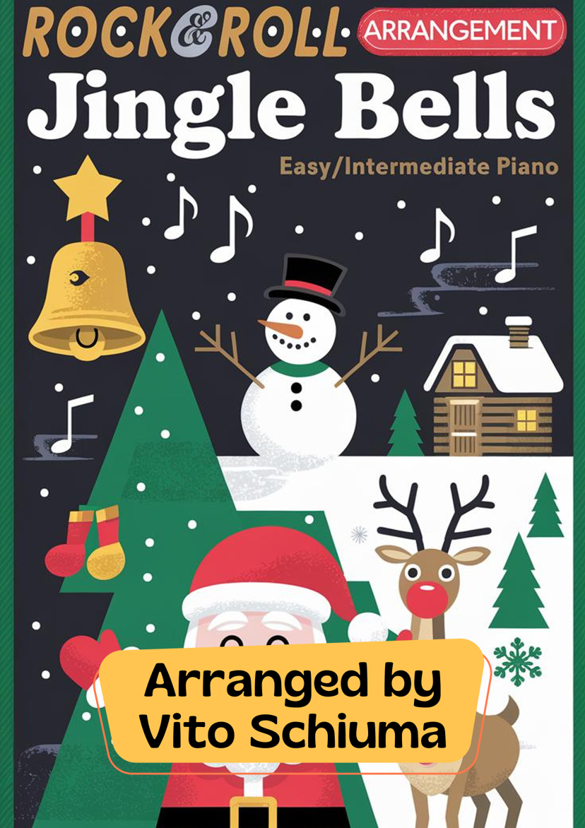 Jingle Bells Rock and roll for piano
