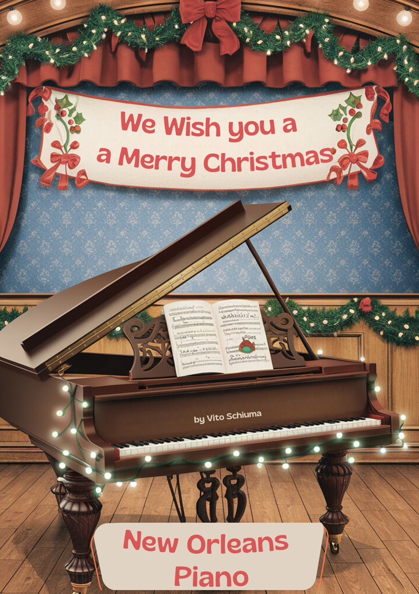 We Wish You a Merry Christmas - New Orleans Piano (easy)